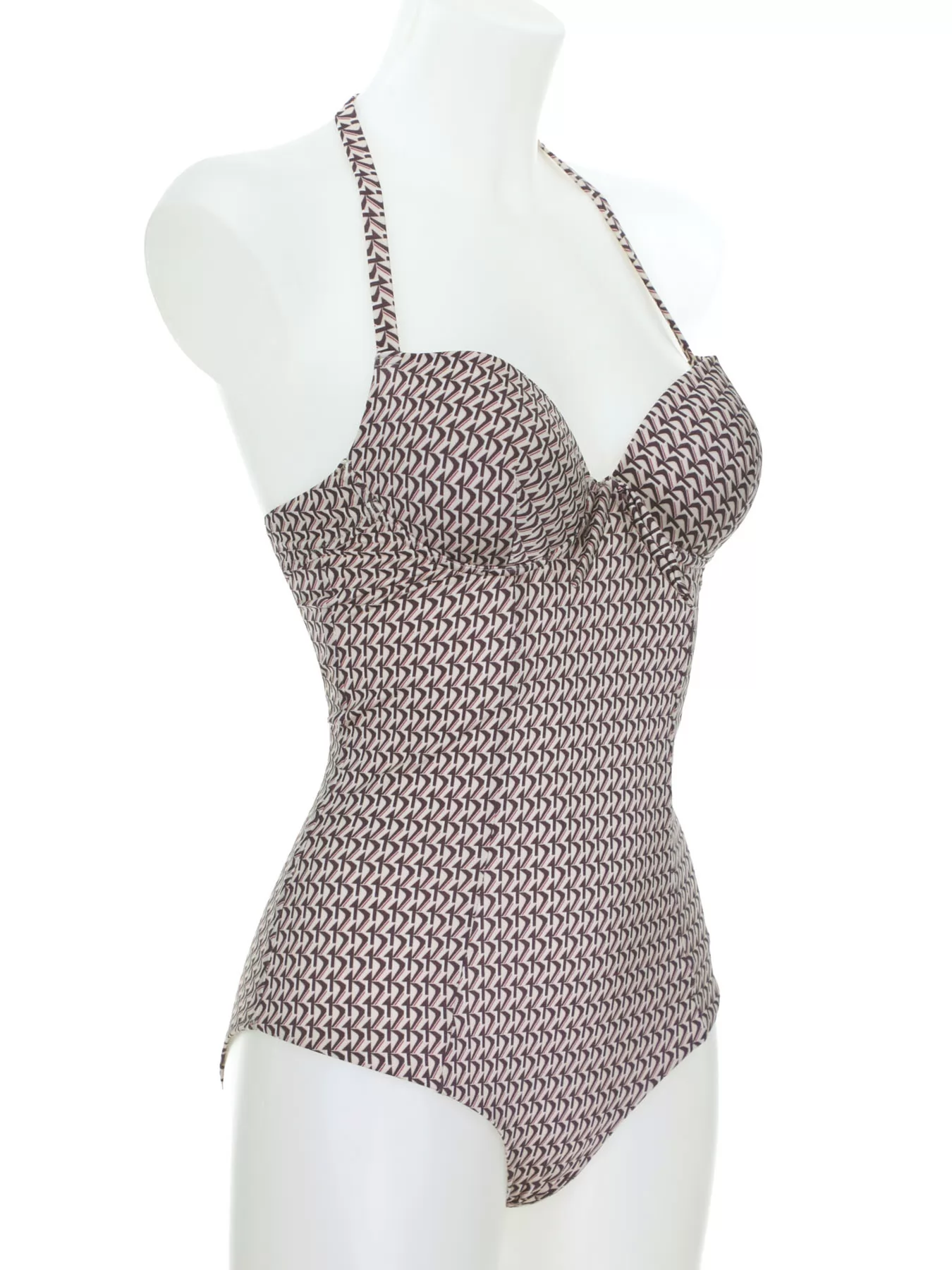 Beżowy, brązowy Kostium kąpielowy Olympia 32014 - zdjęcie 3