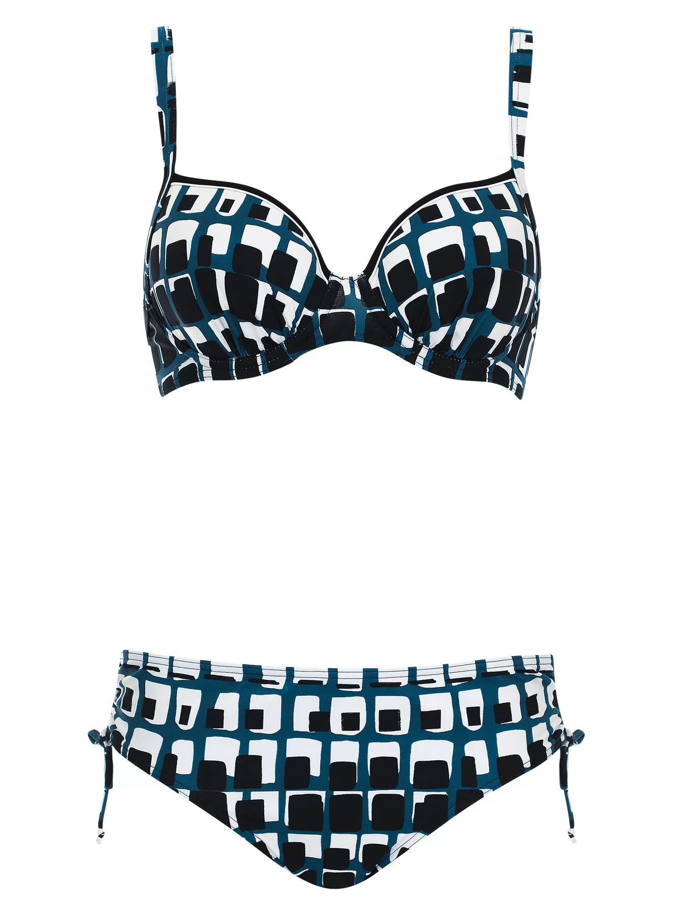 Biały, czarny, granatowy Kostium kąpielowy Sunflair 21011 - zdjęcie 1