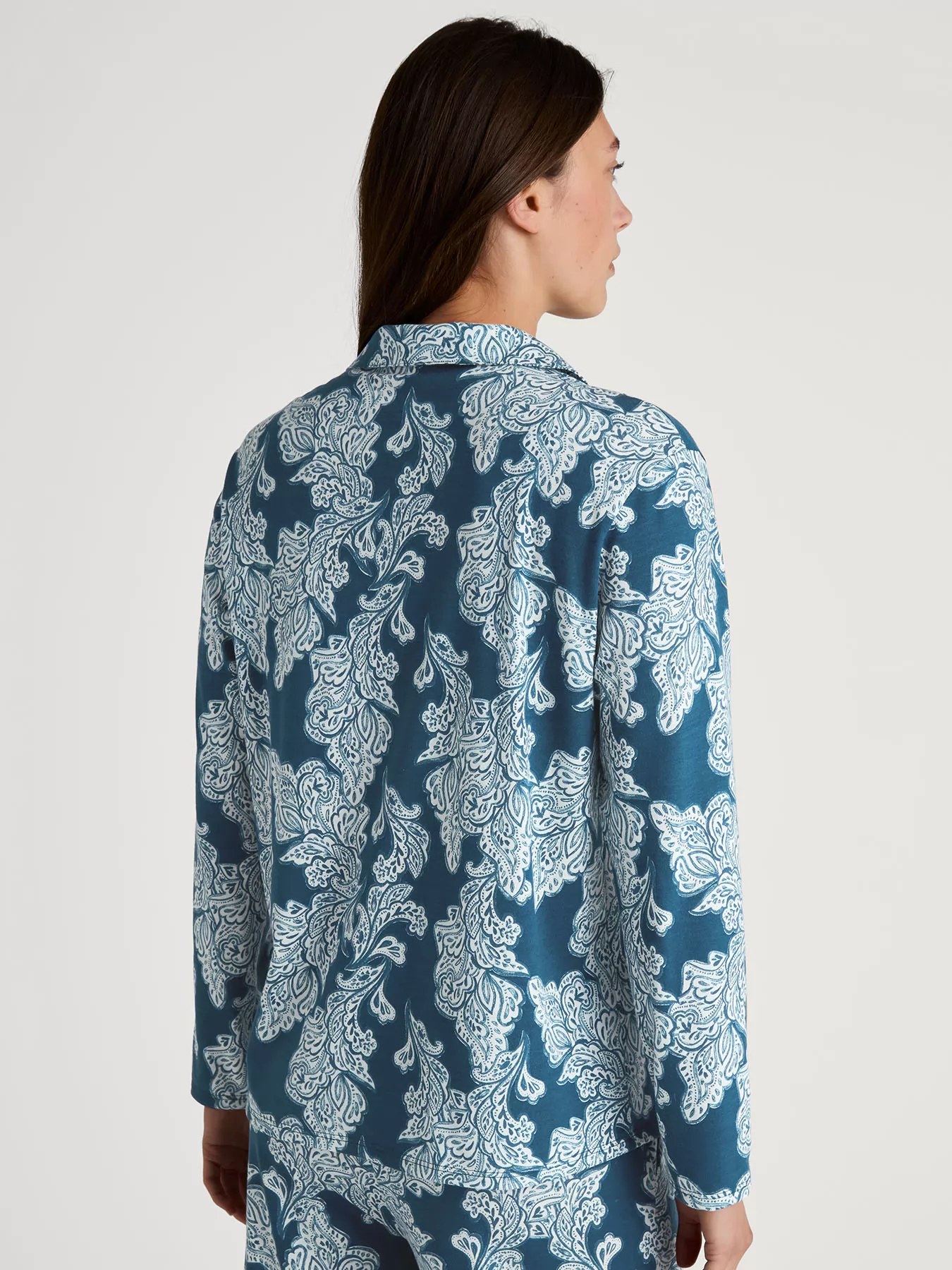 Niebieski Góra od piżamy Calida Favourites Botanic 15033 - zdjęcie 2