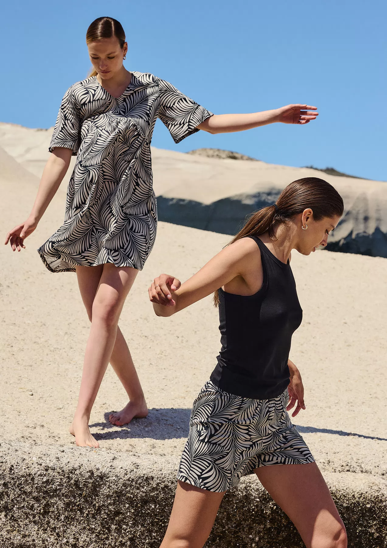 Beżowy, czarny Spodenki damskie Calida Favourites Sun 26257 - zdjęcie 6