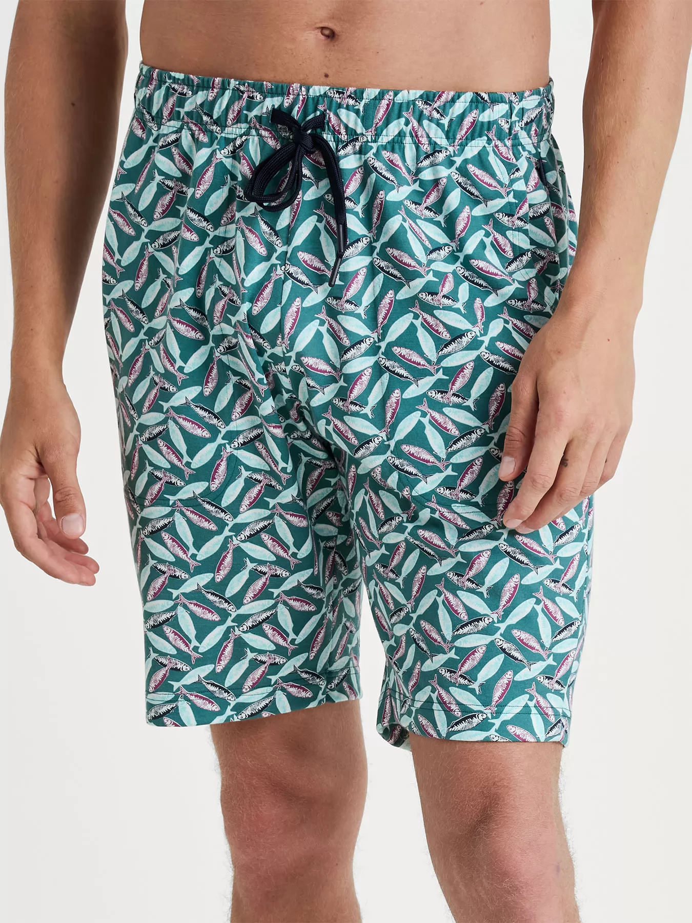 Zielony Szorty męskie Calida Remix Sleep Holiday 27188 - zdjęcie 1