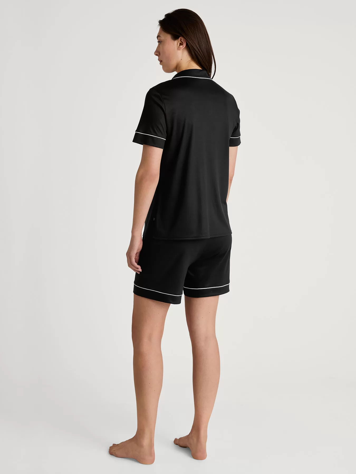 Czarny Jedwabna piżama damska Calida Moonlight Dreams 41056 - zdjęcie 2