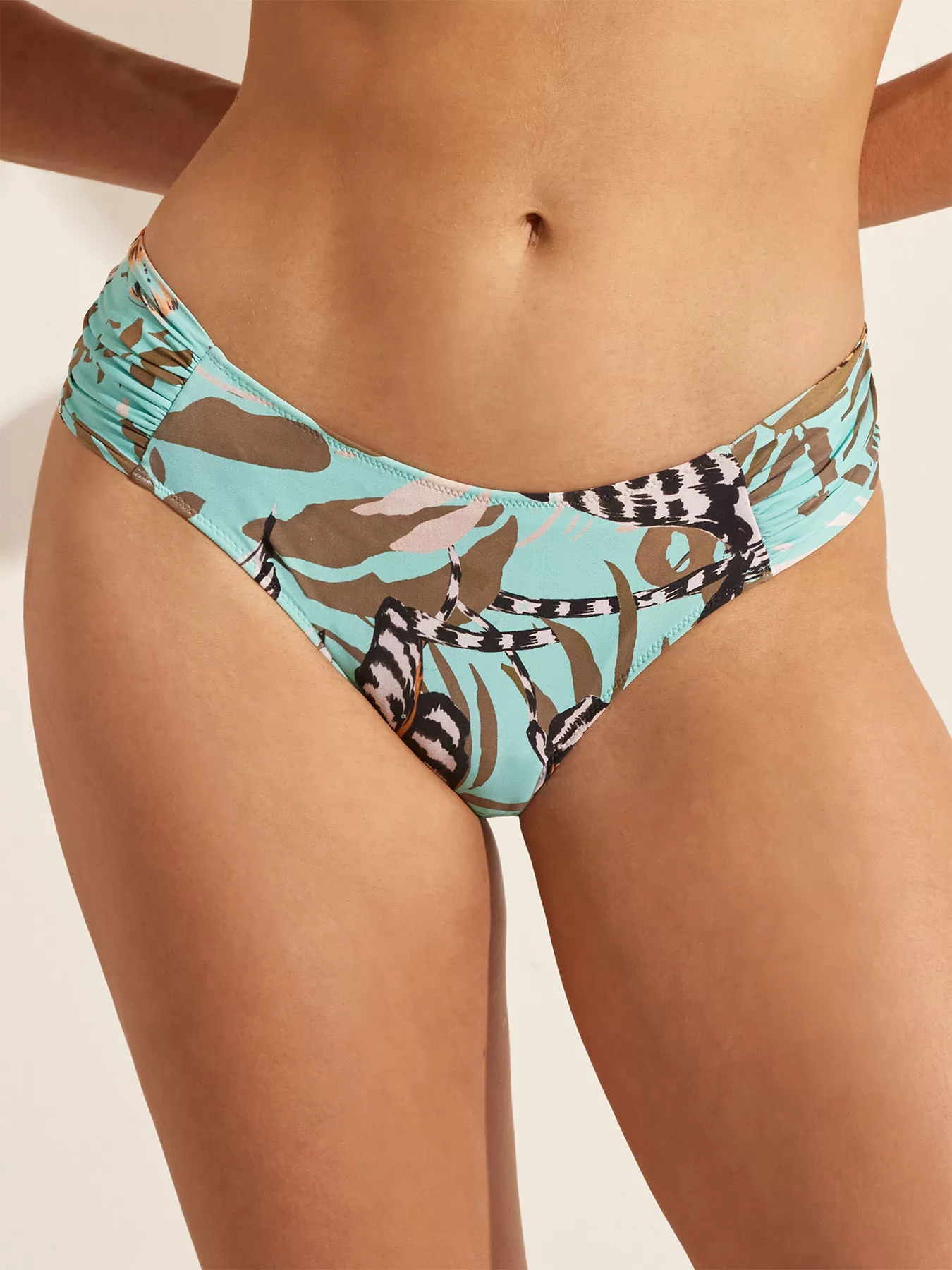 Brązowy, niebieski Dół od kostiumu Selmark BL902 - zdjęcie 1