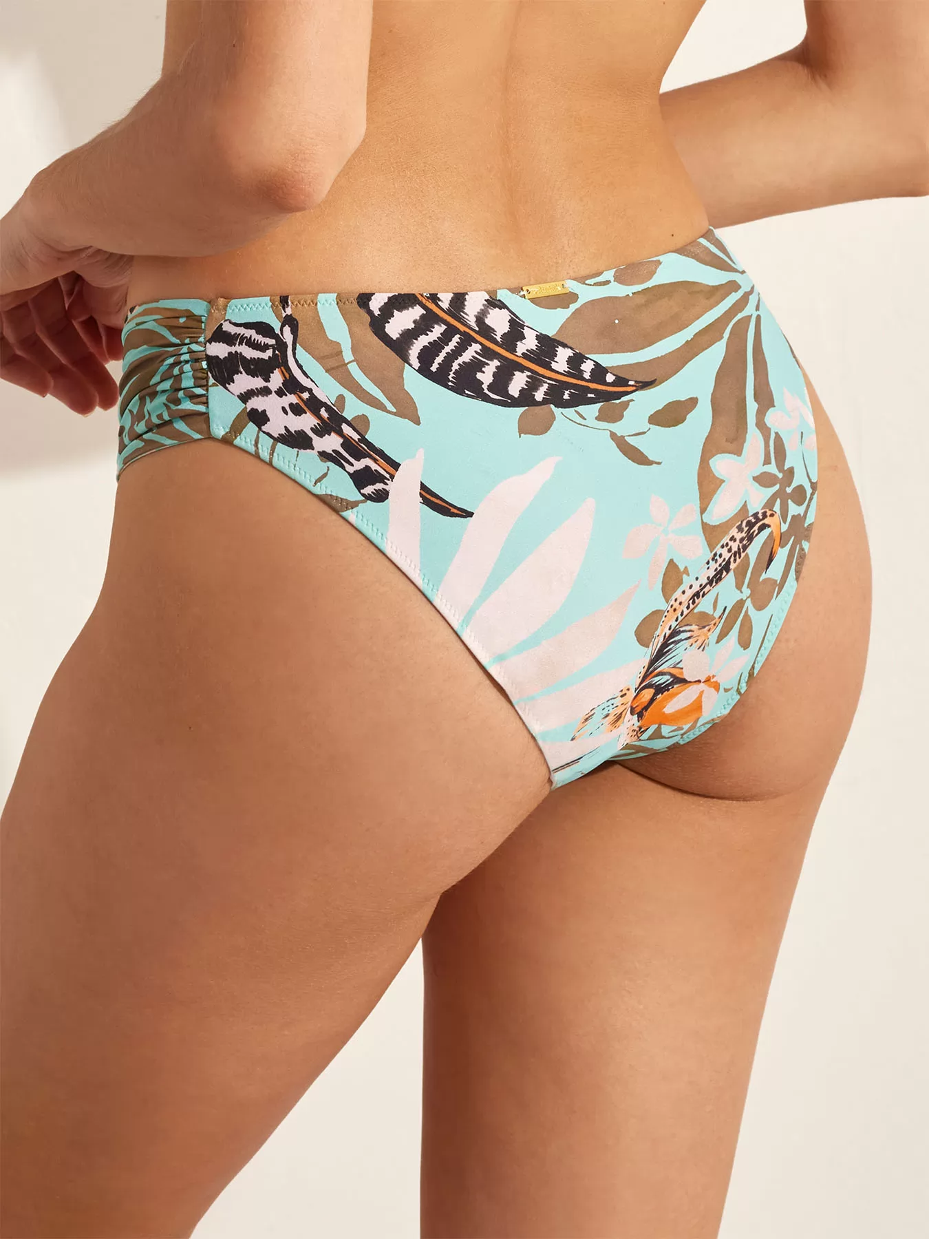 Brązowy, niebieski Dół od kostiumu Selmark BL902 - zdjęcie 2