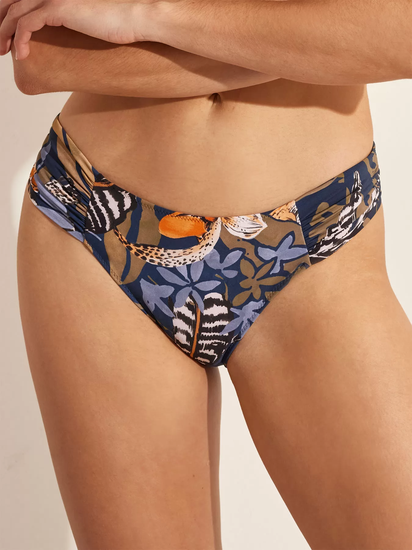 Brązowy, granatowy Dół od kostiumu Selmark BL902 - zdjęcie 1