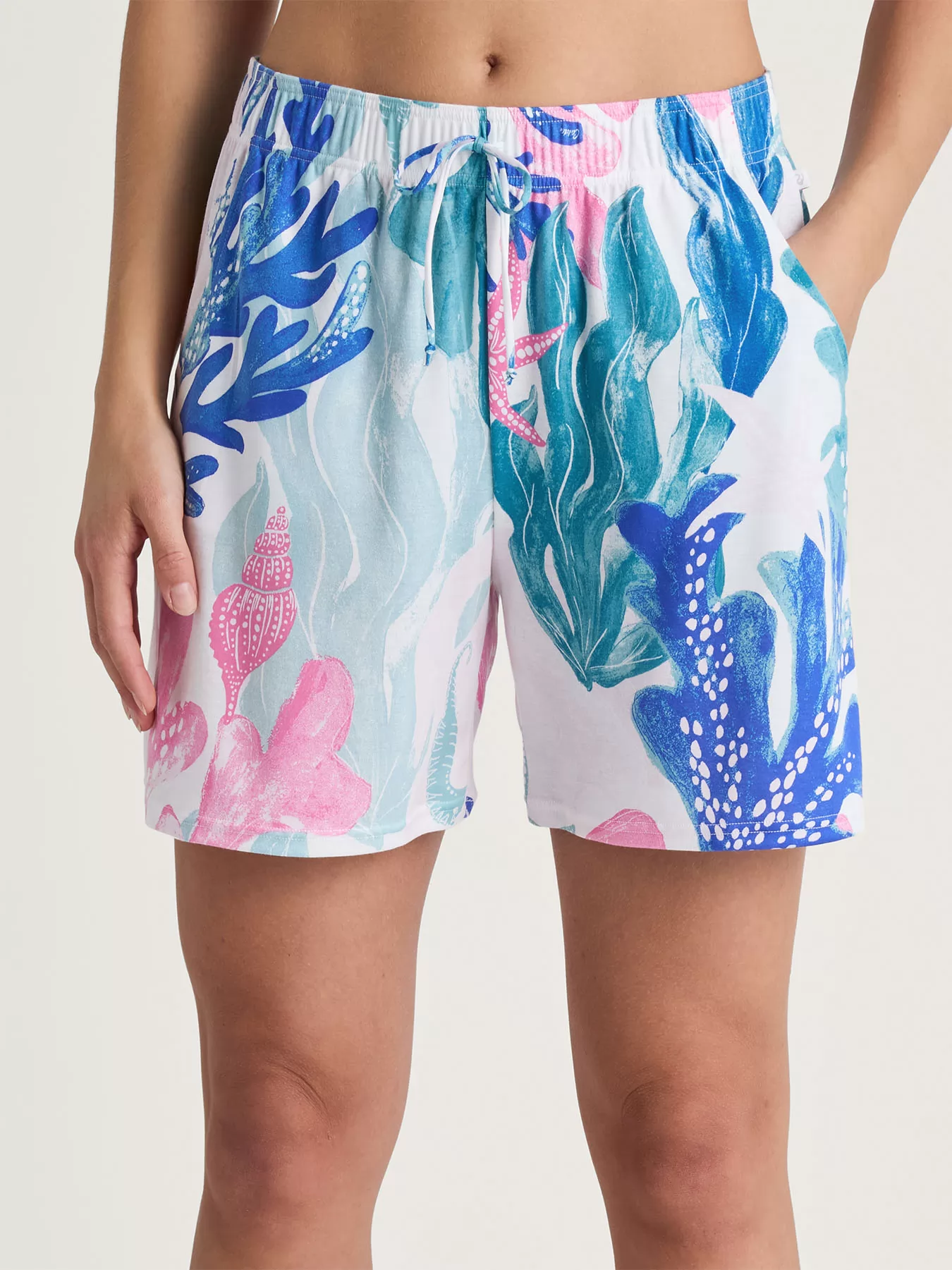 Niebieski, różowy, wielobarwny Spodenki od piżamy Calida Favourites Coast 26591 - zdjęcie 1