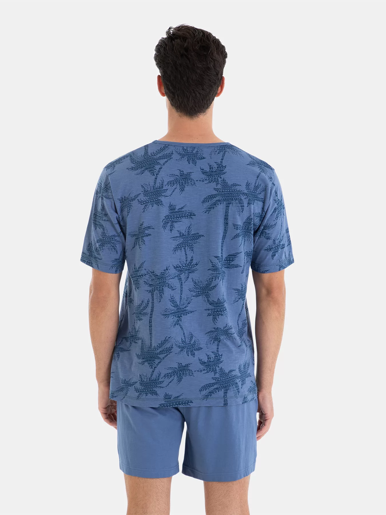 Niebieski Piżama męska Massana 251304 - zdjęcie 2