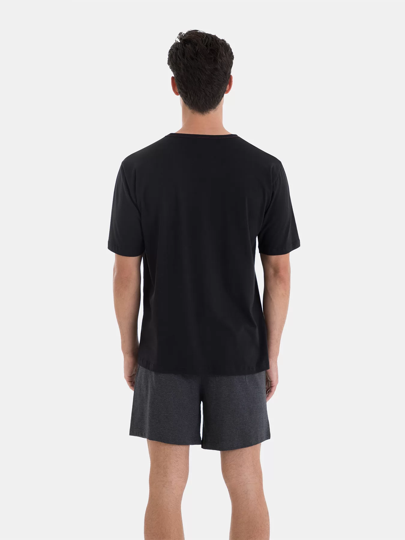 Czarny Piżama męska Massana 251307 - zdjęcie 2