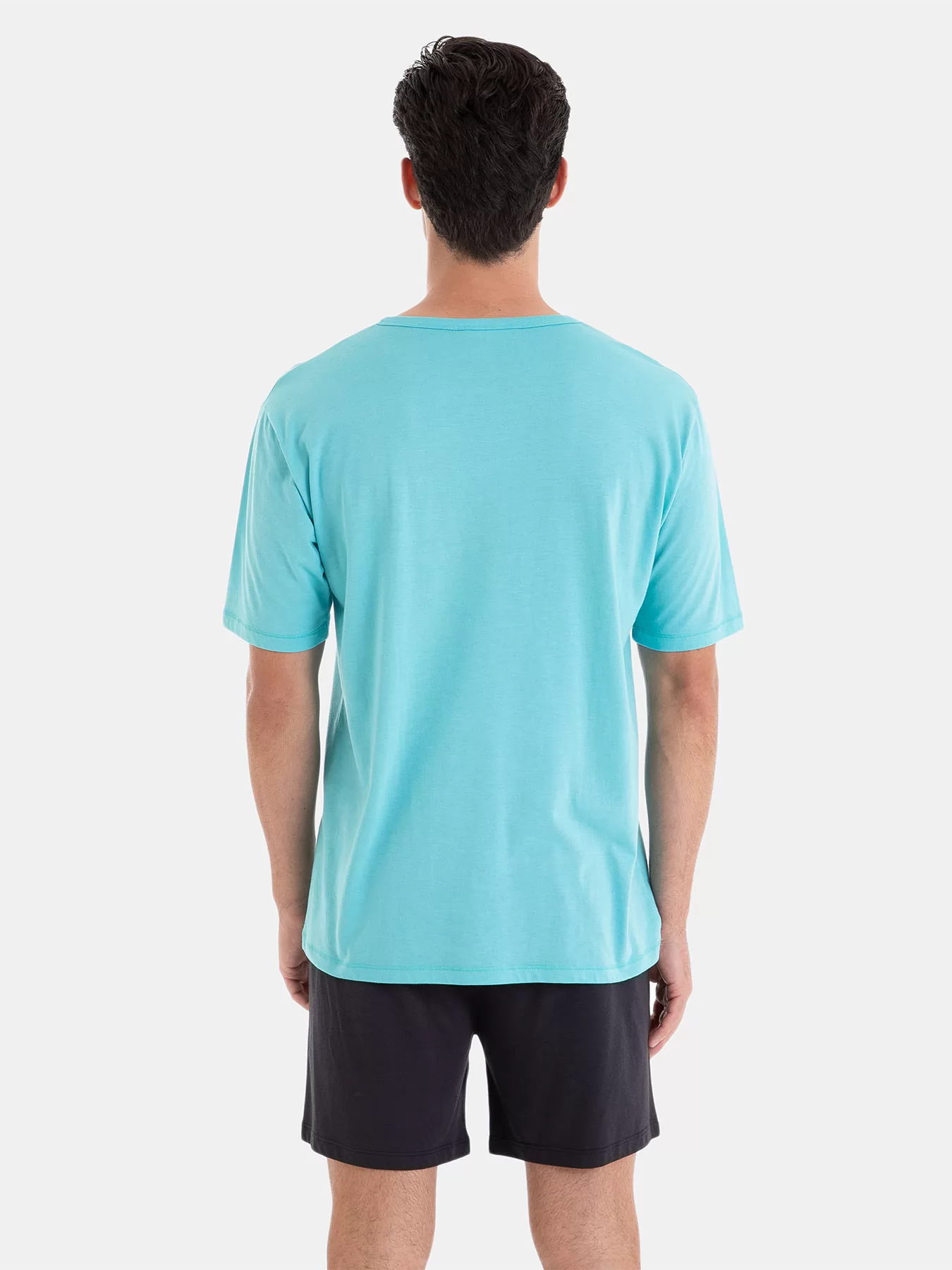 Czarny, niebieski Piżama męska Massana 251318 - zdjęcie 2