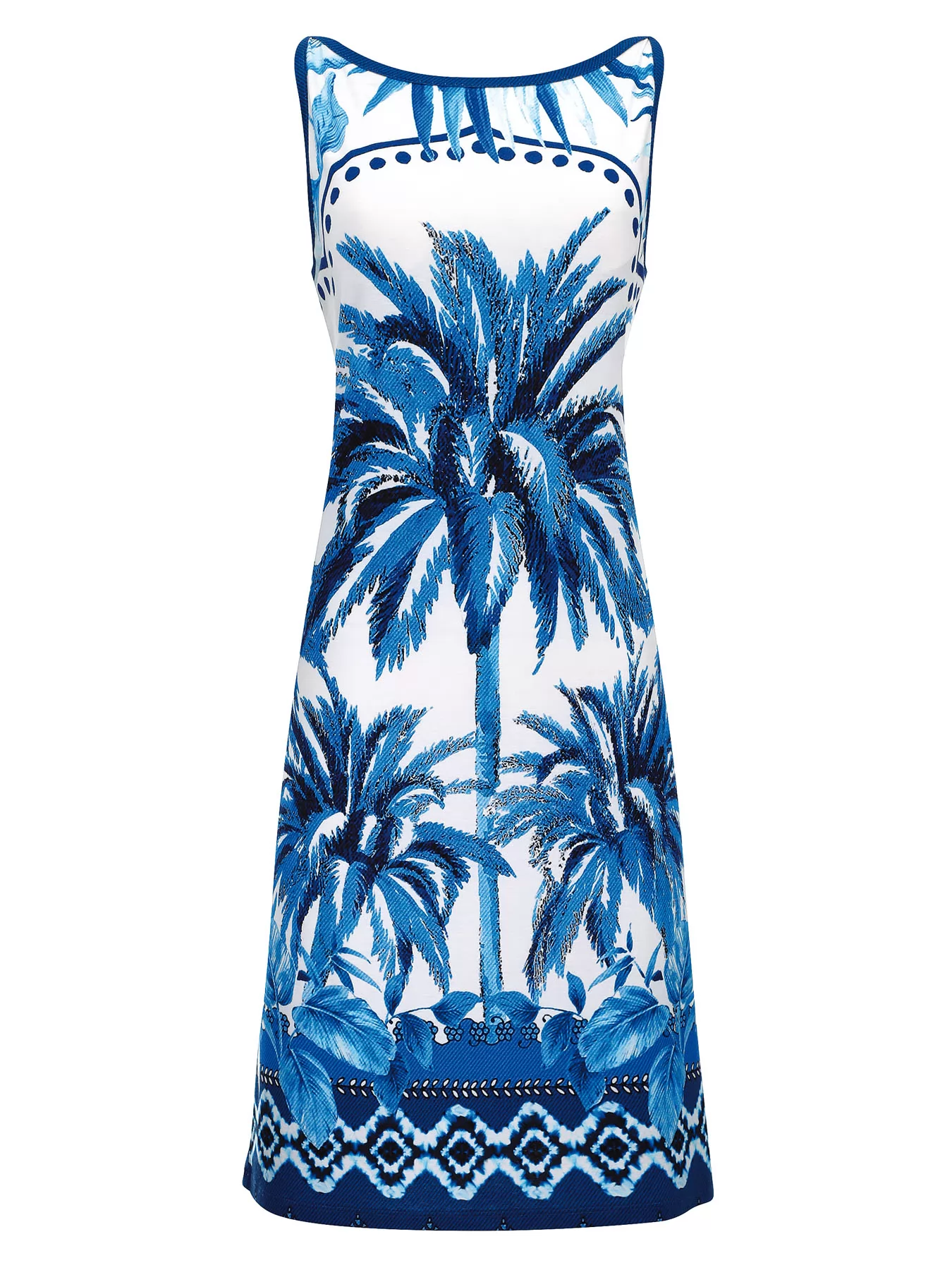 Granatowy, niebieski Sukienka plażowa Sunflair 73302 - zdjęcie 3