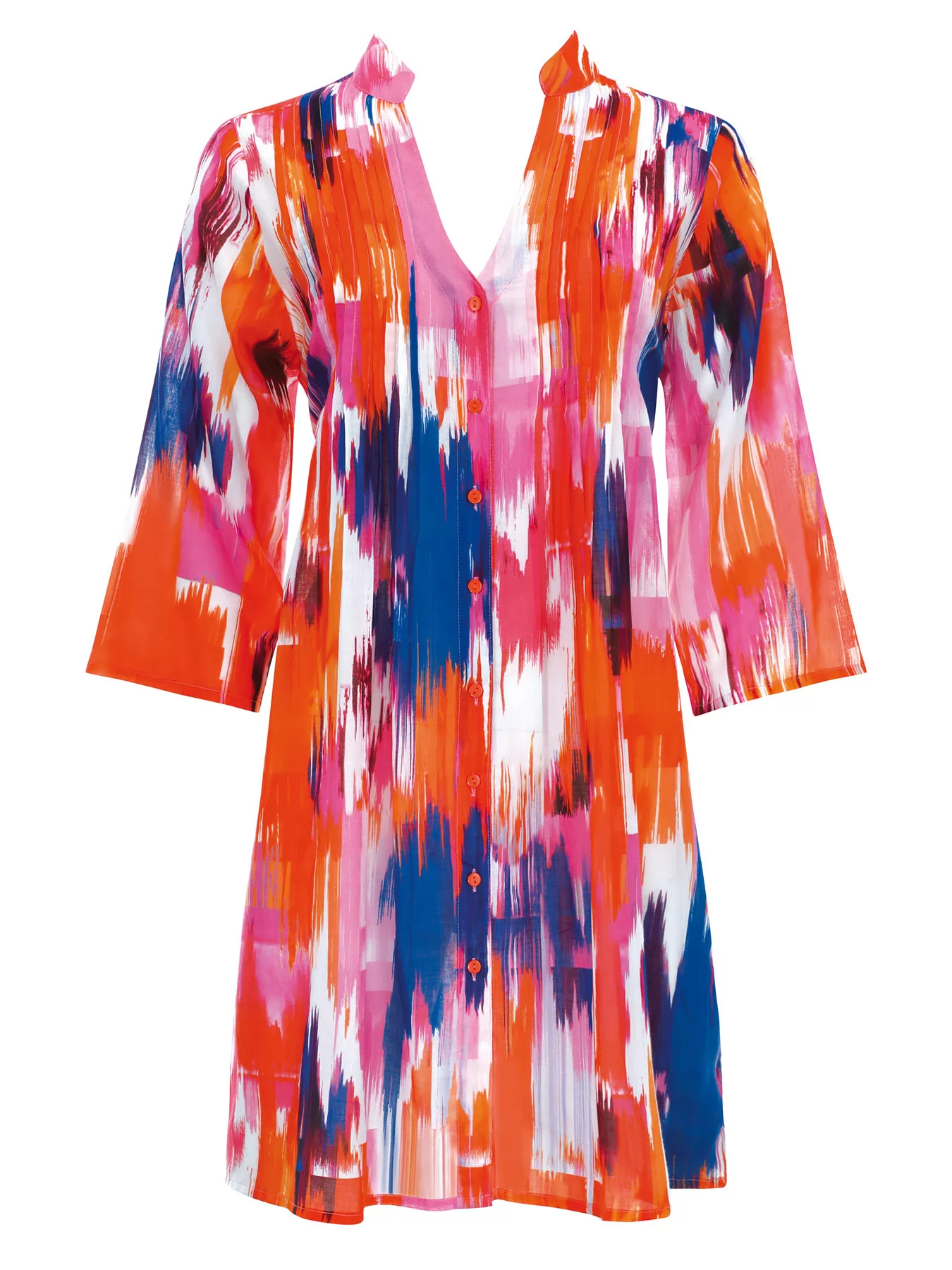 Pomarańczowy, różowy, wielobarwny Koszula plażowa Sunflair 73801 - zdjęcie 5