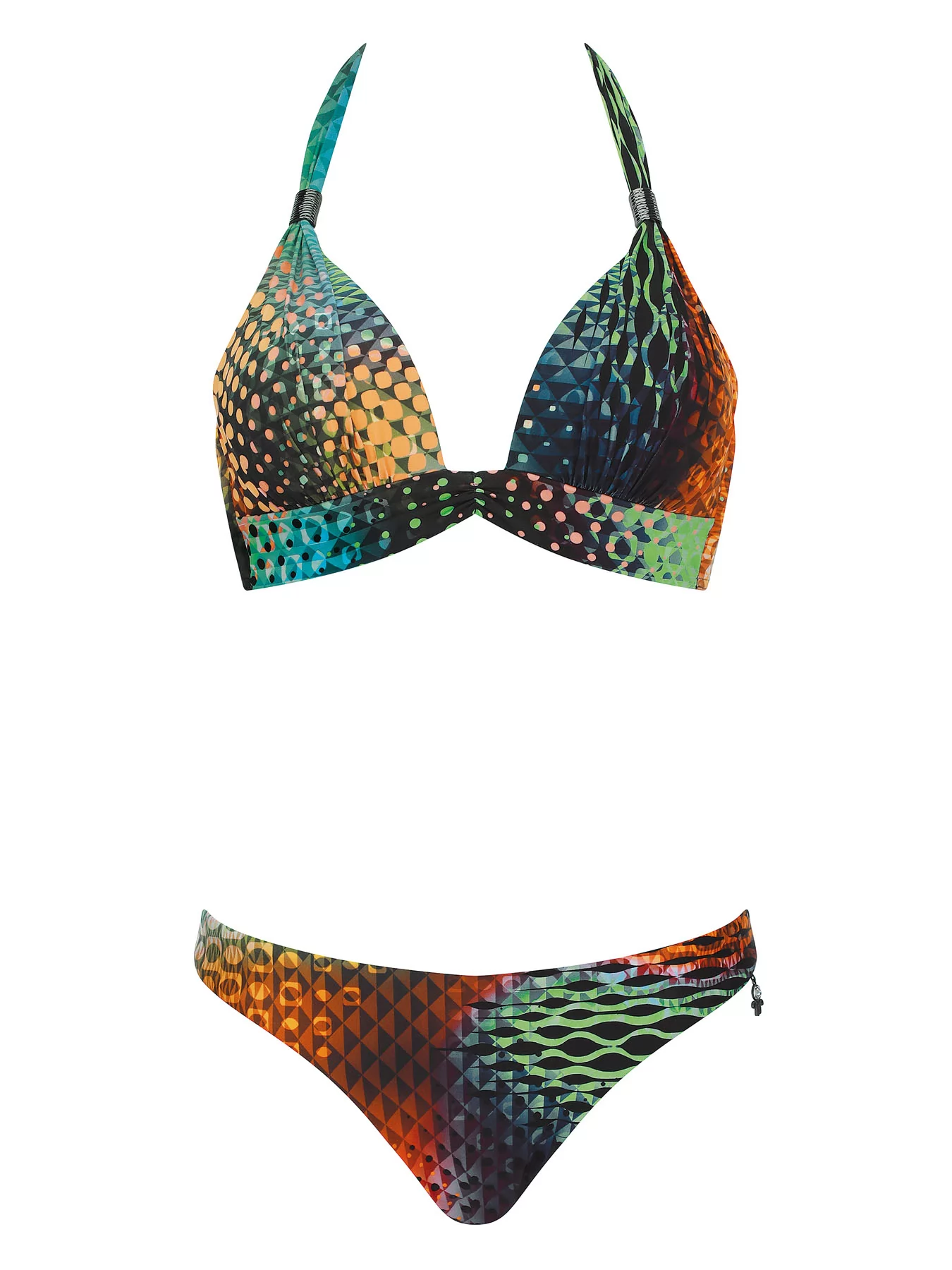 Pomarańczowy, wielobarwny, zielony Kostium kąpielowy Opera 61614 - zdjęcie 1