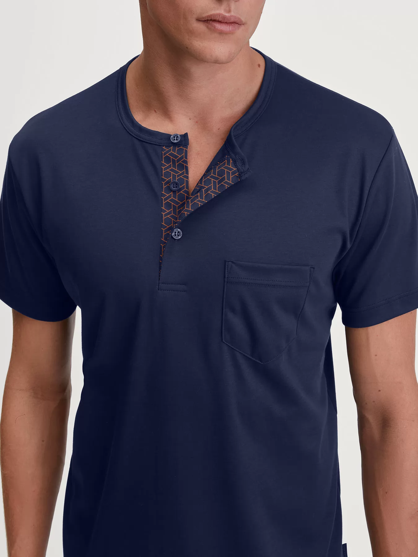 Granatowy Piżama męska Calida Relax Choice 46681 - zdjęcie 3