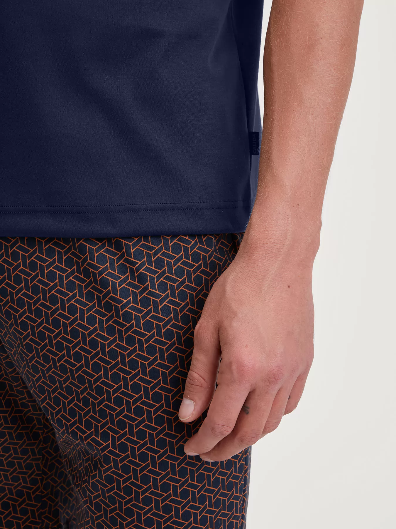 Granatowy Piżama męska Calida Relax Choice 46681 - zdjęcie 4