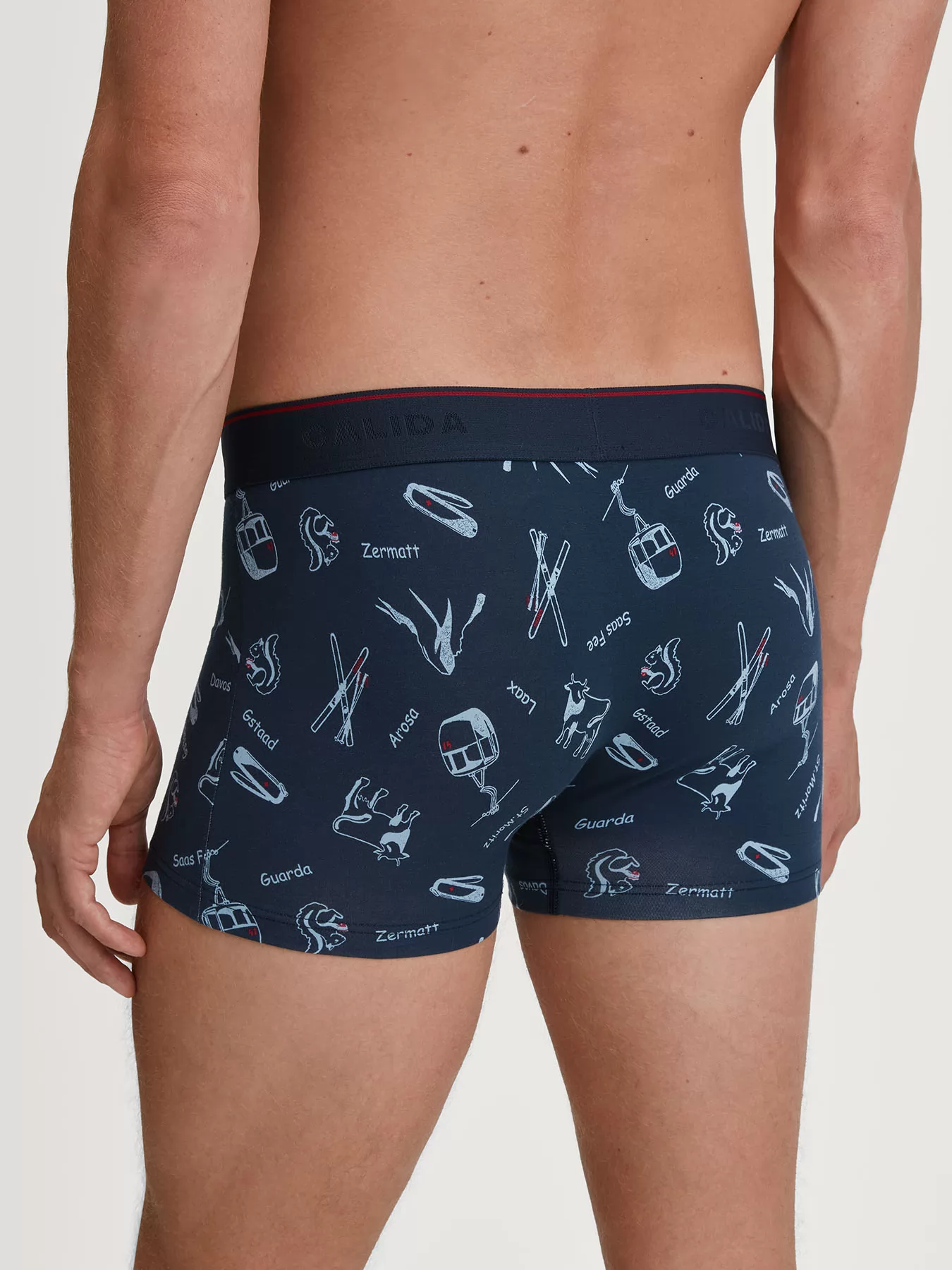 Granatowy Bokserki męskie Calida Swiss Resort 25281 - zdjęcie 2