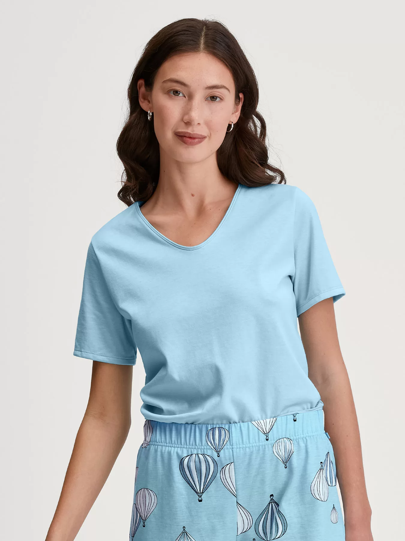 Niebieski Koszulka damska Calida Favourites Journey 14995 - zdjęcie 4