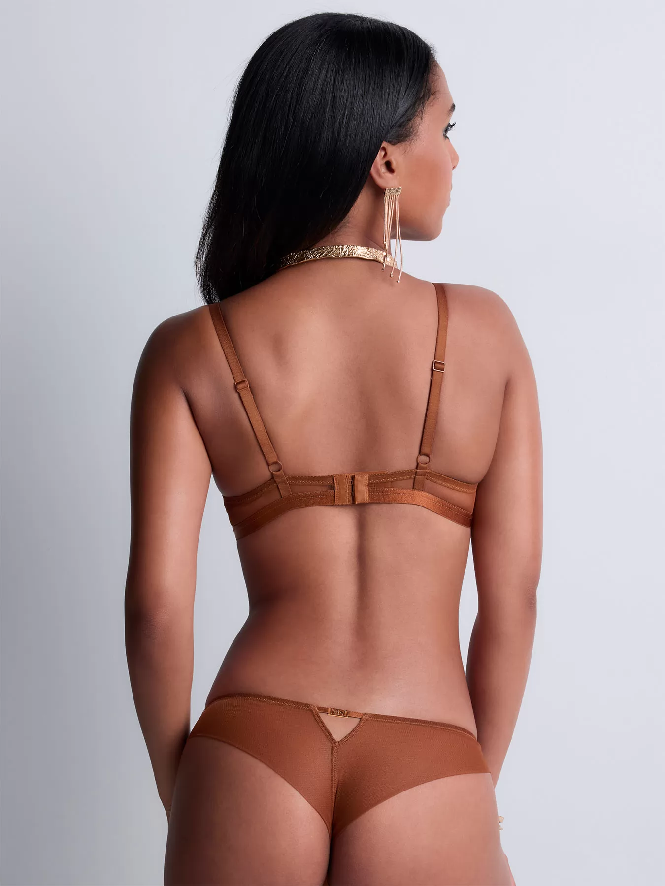 Złoty Biustonosz balkonetka Aubade Rules of Attraction 4BF14 - zdjęcie 7