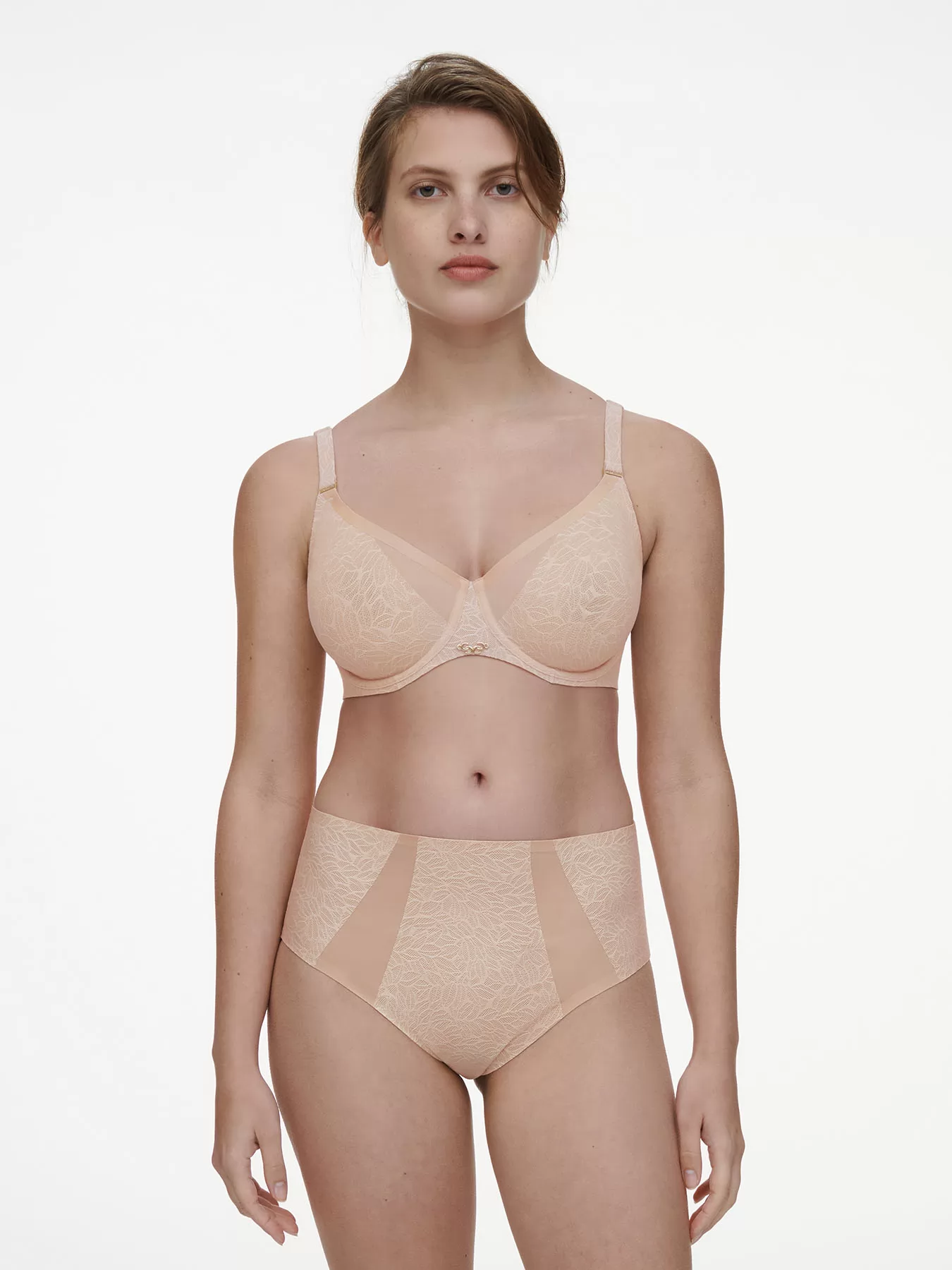Beżowy Biustonosz Chantelle Pure Lace C18IM1 - zdjęcie 4