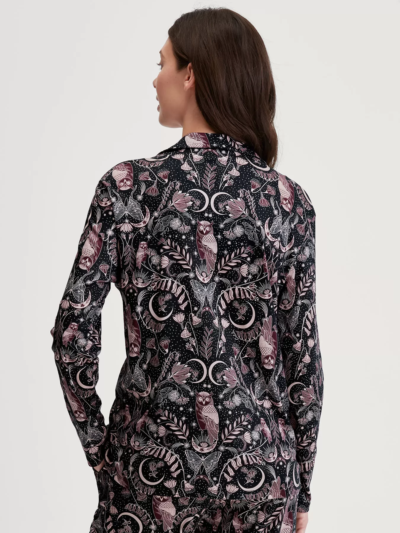 Czarny, wielobarwny Jedwabna góra od piżamy Calida Favourites Seduction 15933 - zdjęcie 2