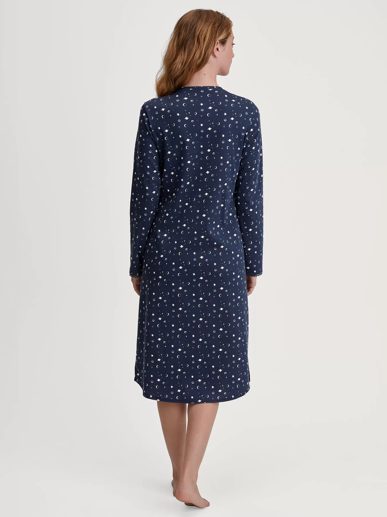 Granatowy Koszula nocna Calida Midnight Dreams 36351 - zdjęcie 2