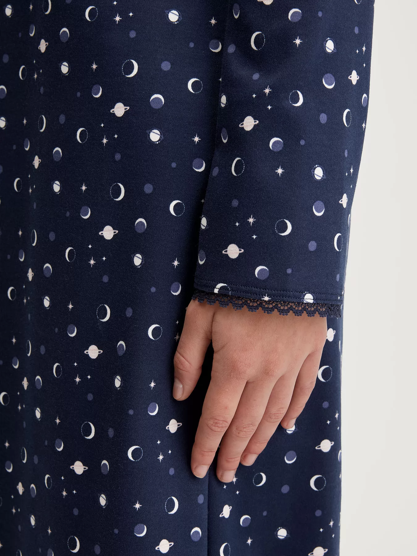 Granatowy Koszula nocna Calida Midnight Dreams 36351 - zdjęcie 3