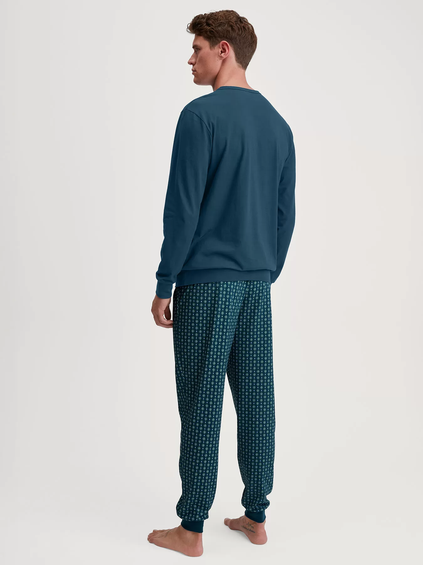 Niebieski Piżama męska Calida Relax Imprint 47687 - zdjęcie 2