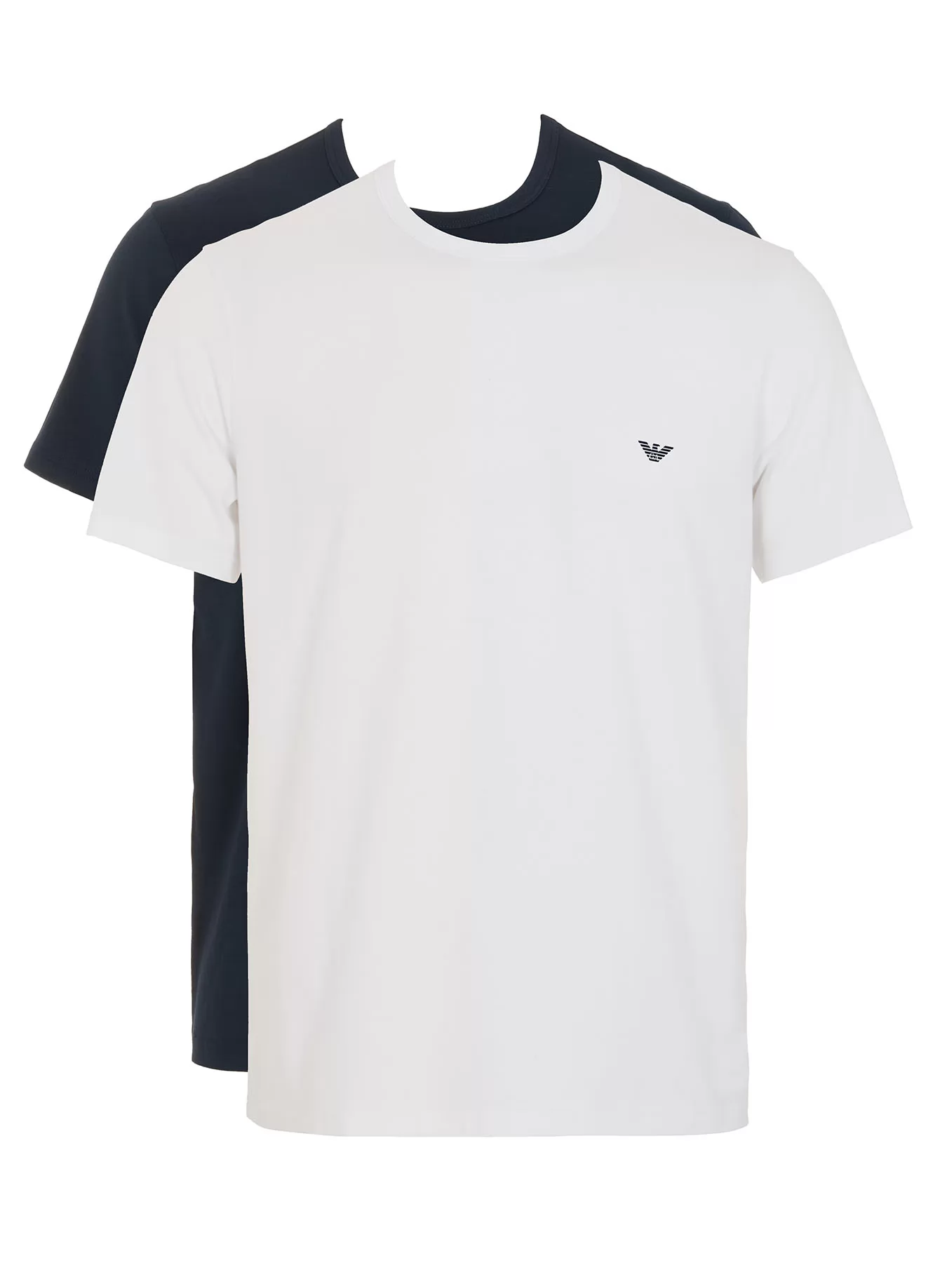 Biały, granatowy Koszulka męska 2PACK Emporio Armani M000391AF10776 - zdjęcie 2