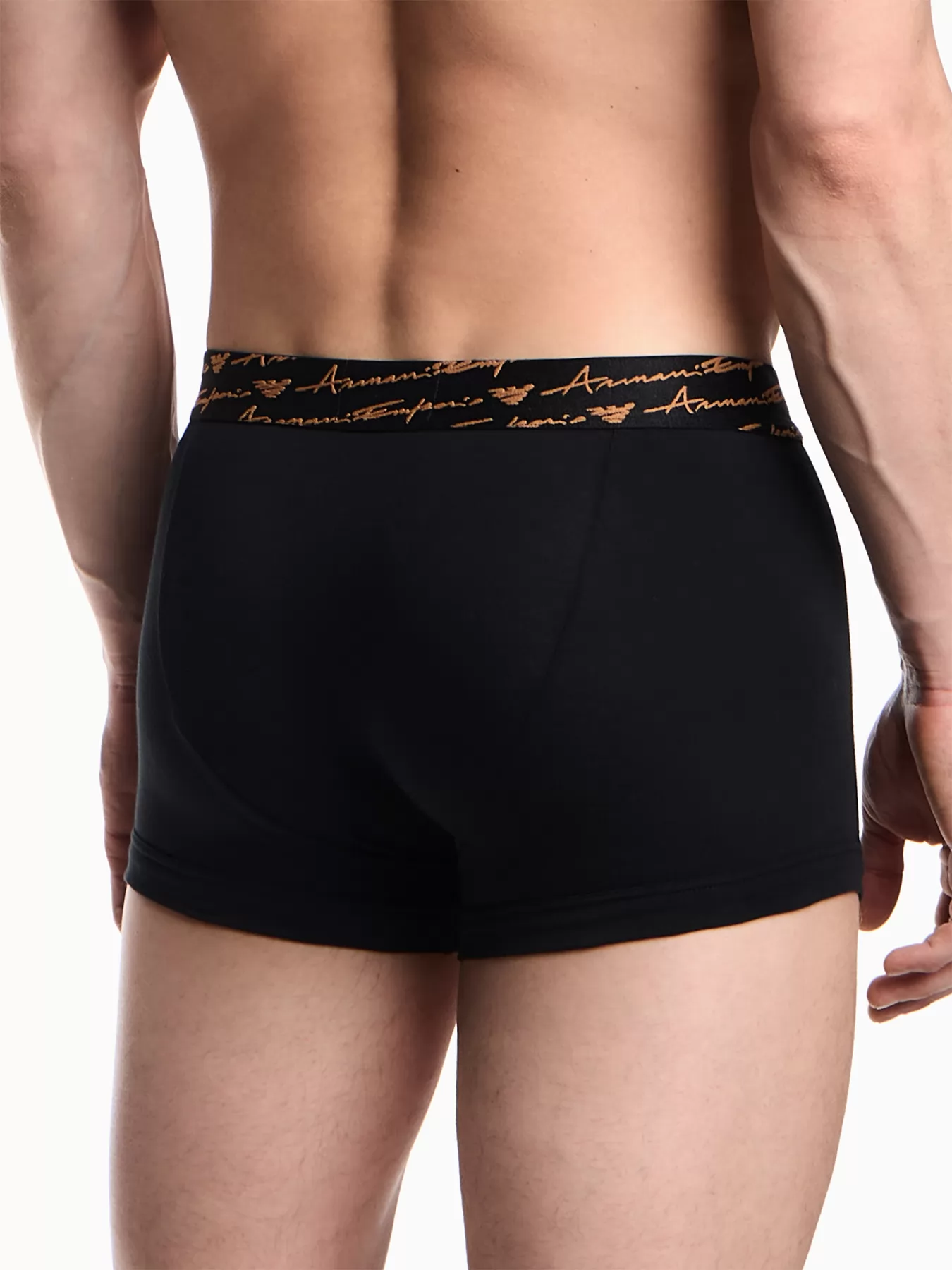 Czarny, złoty Bokserki męskie 2PACK Emporio Armani M000253AF15007 - zdjęcie 3