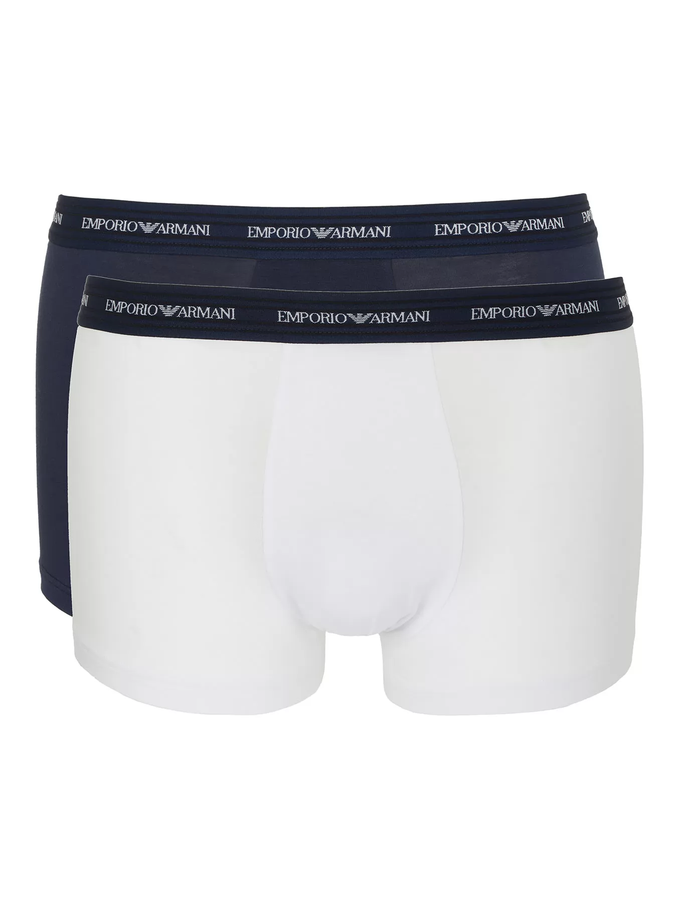 Biały, granatowy Bokserki męskie 2PACK Emporio Armani M000253AF14990 - zdjęcie 4