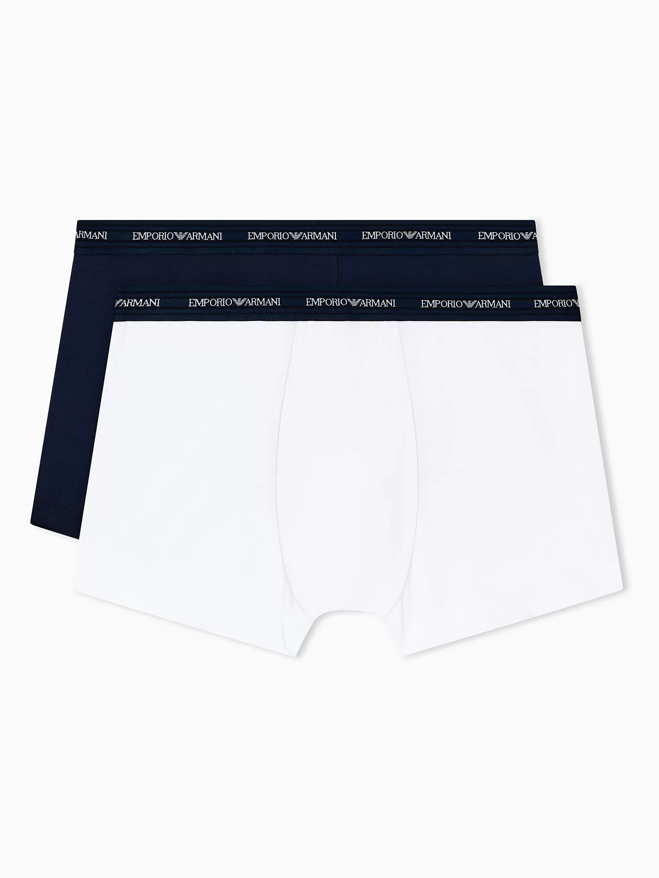 Biały, granatowy Bokserki męskie 2PACK Emporio Armani M000253AF14990 - zdjęcie 2