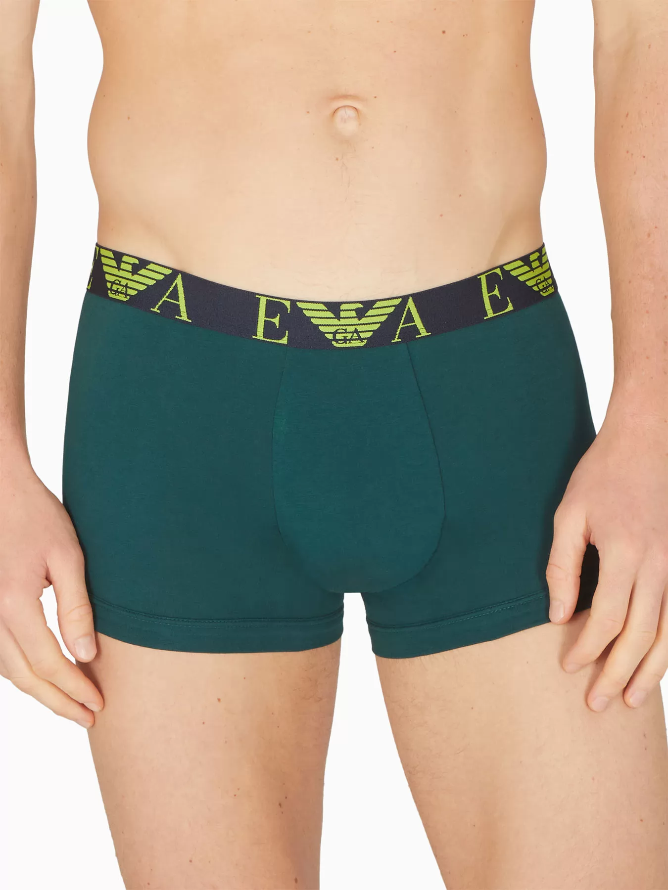 Czarny, zielony Bokserki męskie 3PACK Emporio Armani M000259AF10778 - zdjęcie 3