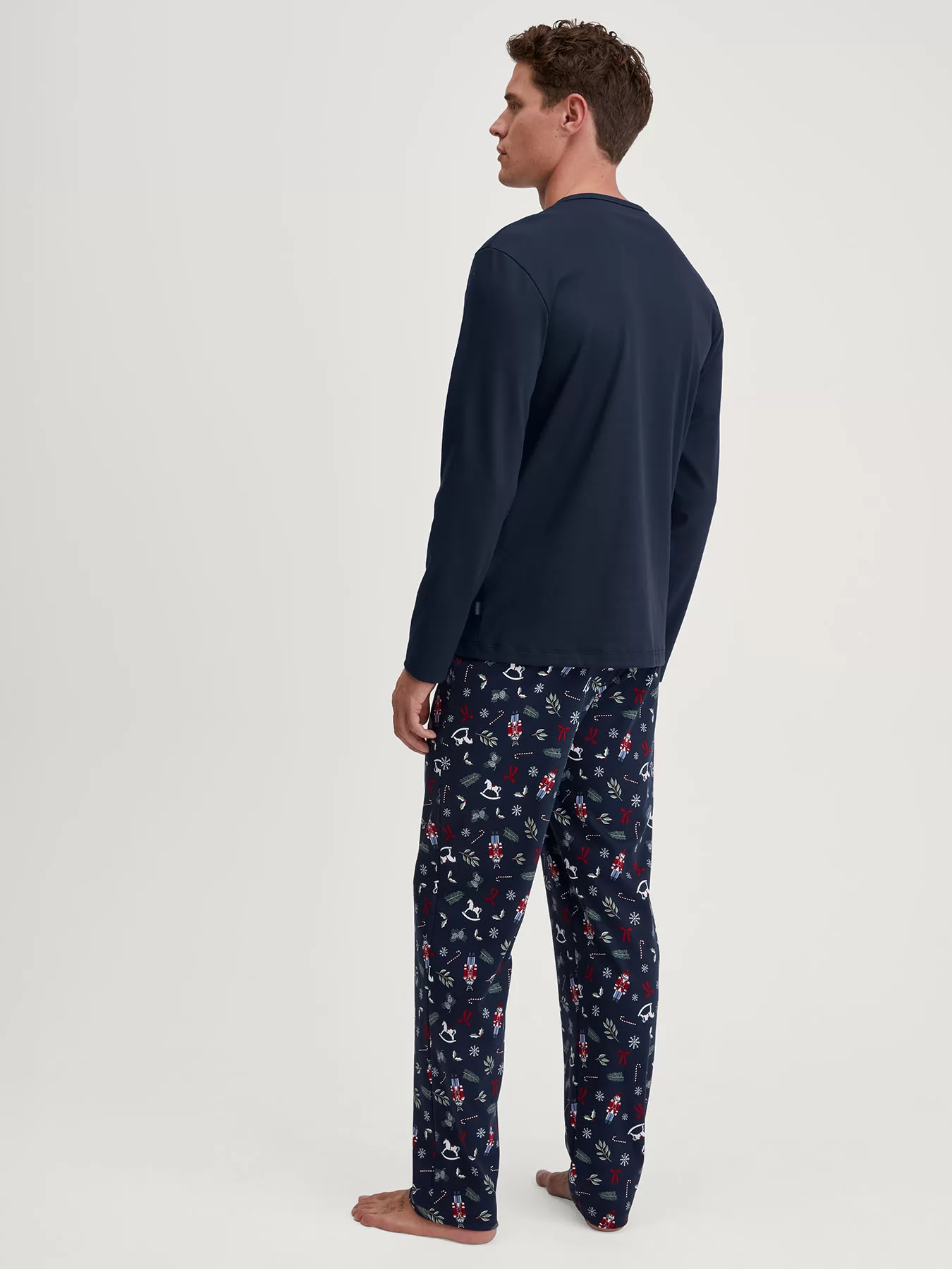 Granatowy Piżama męska Calida Family and Friends 41884 - zdjęcie 2