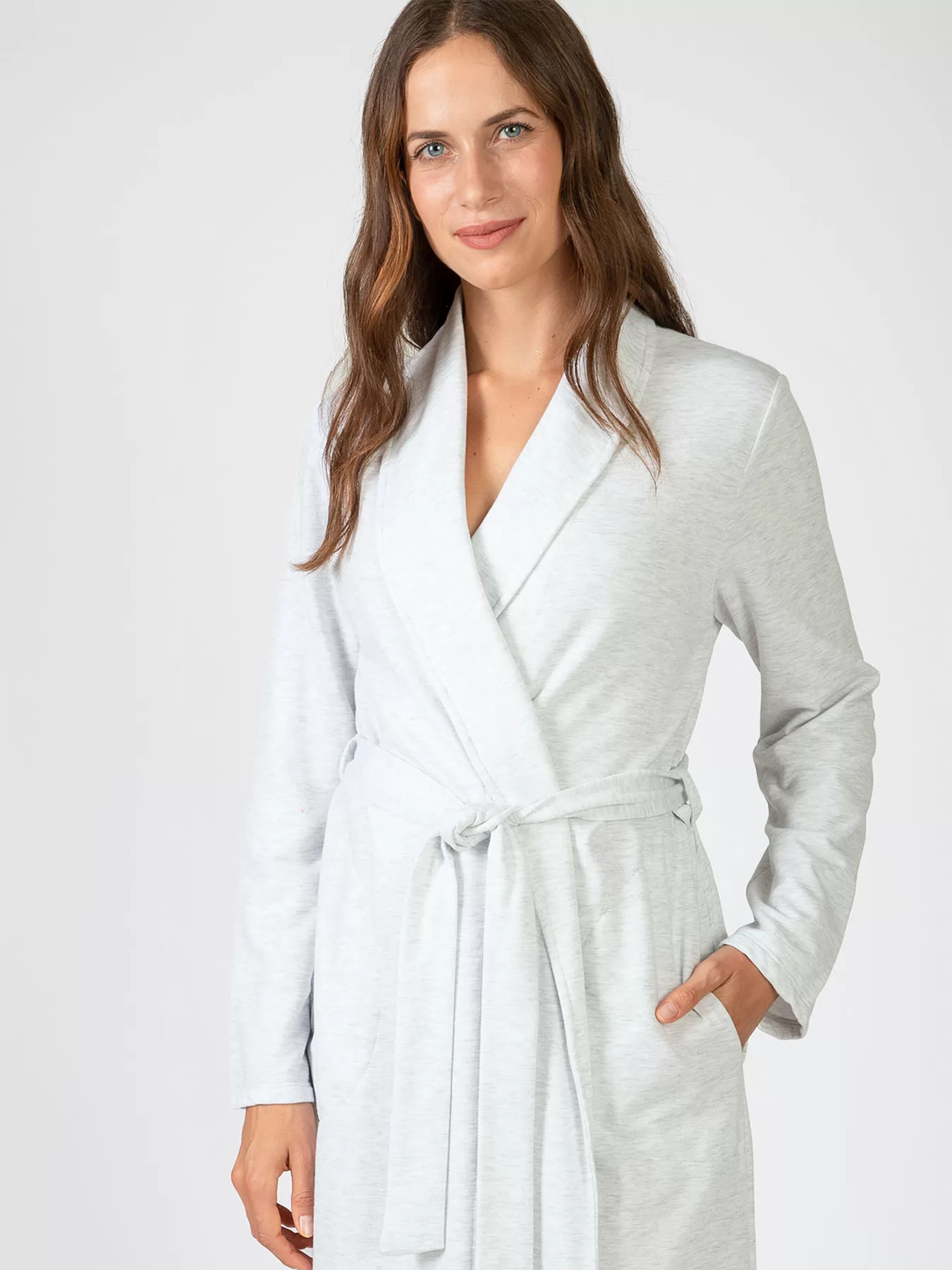 Szary Szlafrok damski Massana 756254 - zdjęcie 3