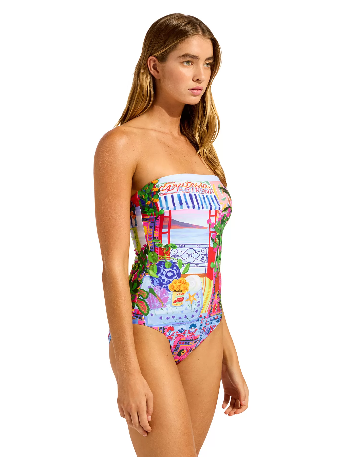 Niebieski, wielobarwny, zielony Kostium kąpielowy Seafolly La Boca 11099-286 - zdjęcie 5