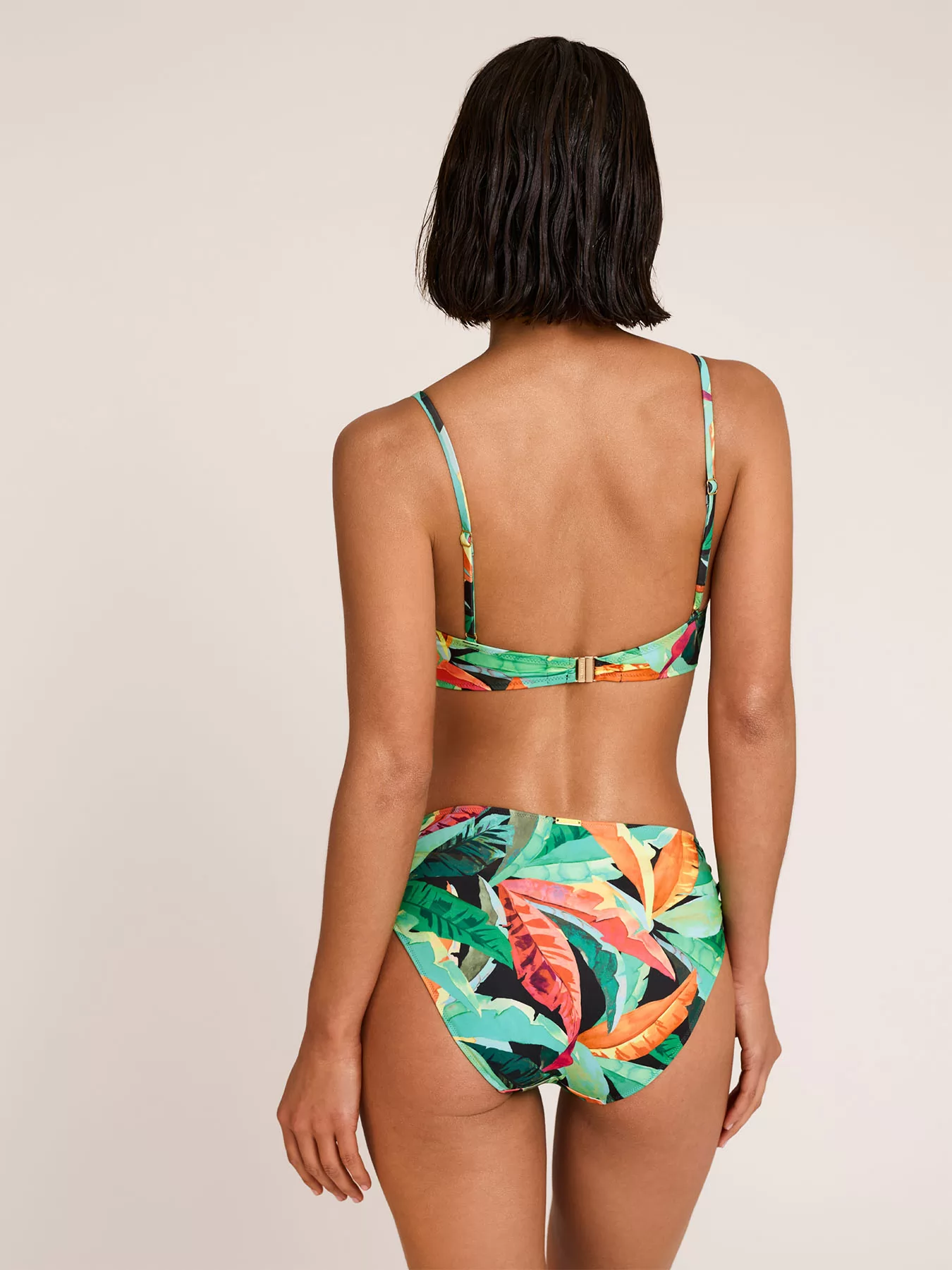 Wielobarwny, zielony Góra od bikini Selmark BN611 - zdjęcie 4