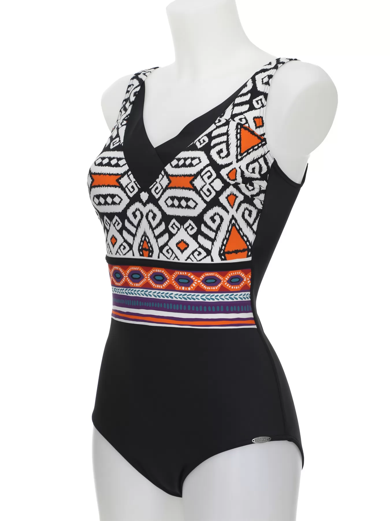 Czarny, wielobarwny Kostium kąpielowy Sunflair 72035 - zdjęcie 3