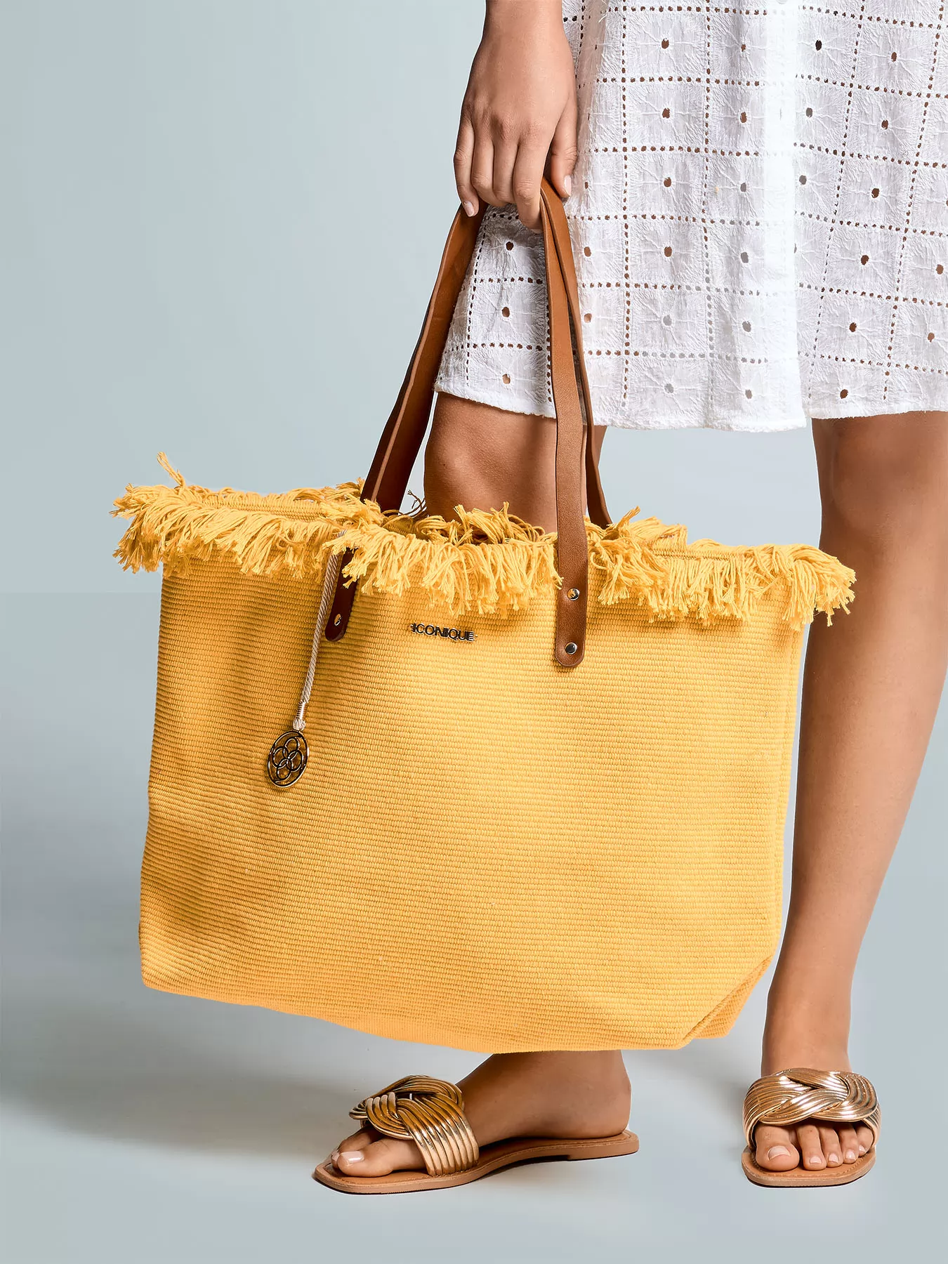 żółty Torba plażowa Iconique Calypso 26-B01 - zdjęcie 1