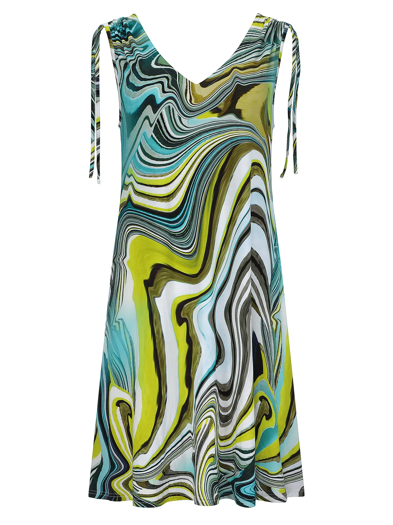 Wielobarwny, zielony Sukienka plażowa Sunflair 23308 - zdjęcie 1